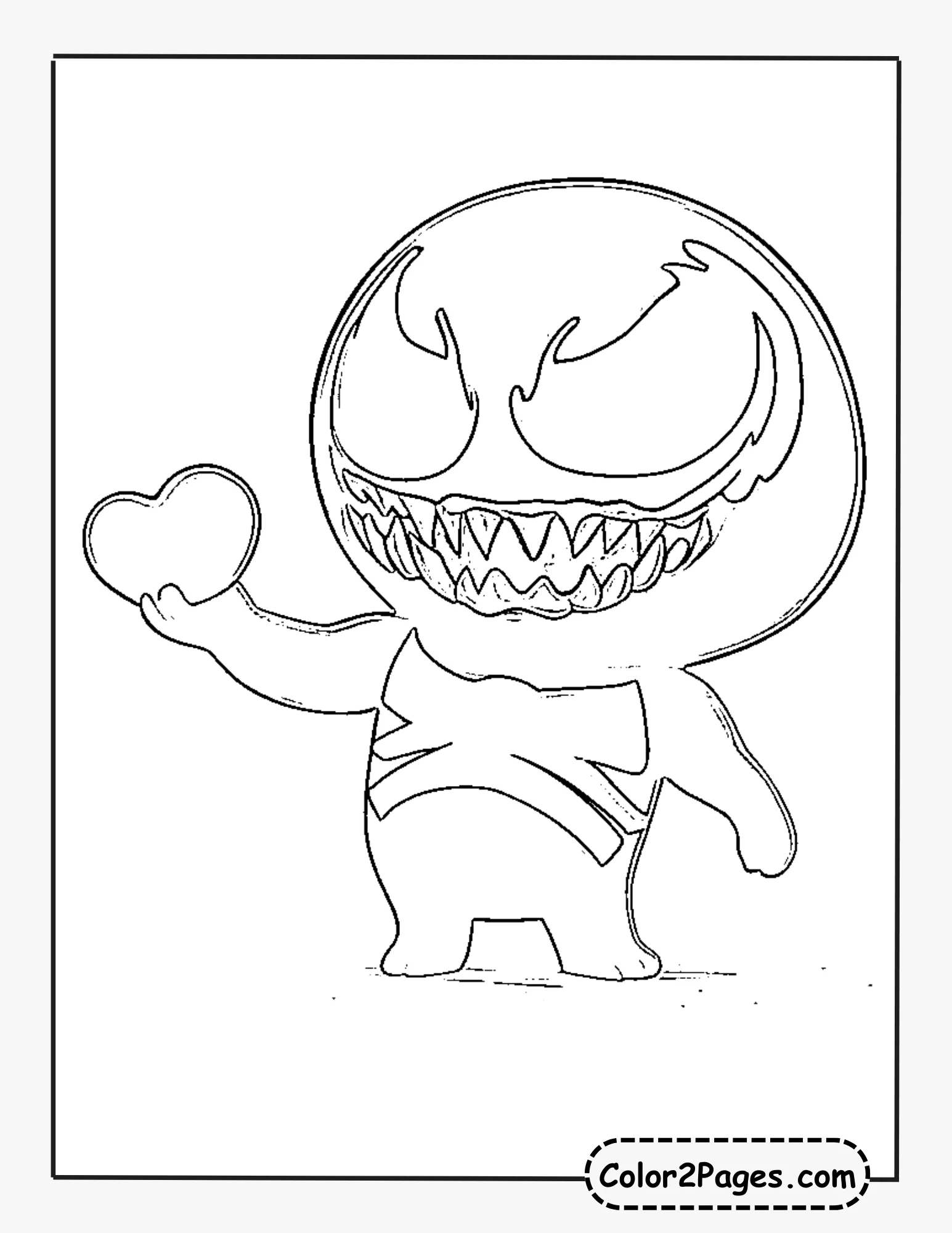 Baby venom coloring page