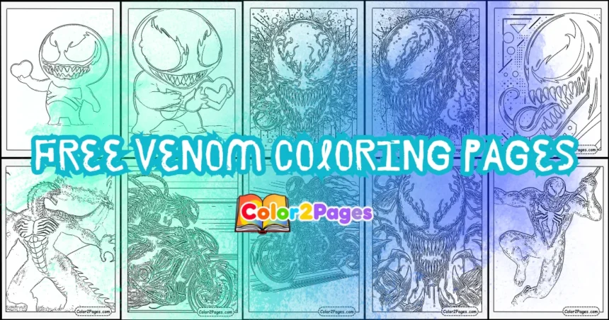 easy venom coloring pages