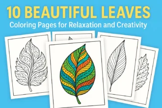 leaves coloring pages
