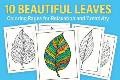leaves coloring pages