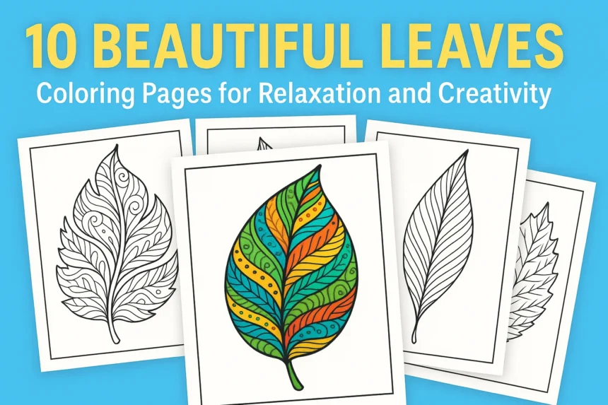 leaves coloring pages