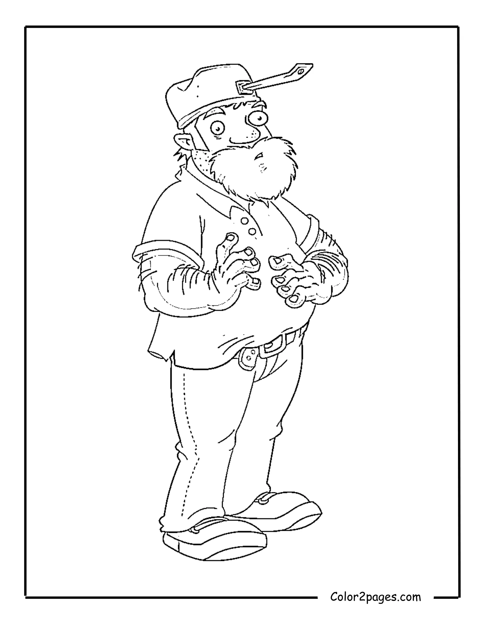 Crazy Dave, the quirky neighbor from Plants vs. Zombies, a fun free coloring page.